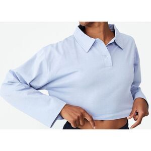 Cotton on‎ Body Women S Polo Long Sleeve Top Blue Size XL